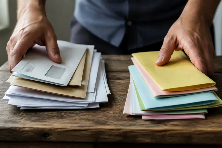 Mains triant des documents financiers entre revenus personnels et aides spécifiques.