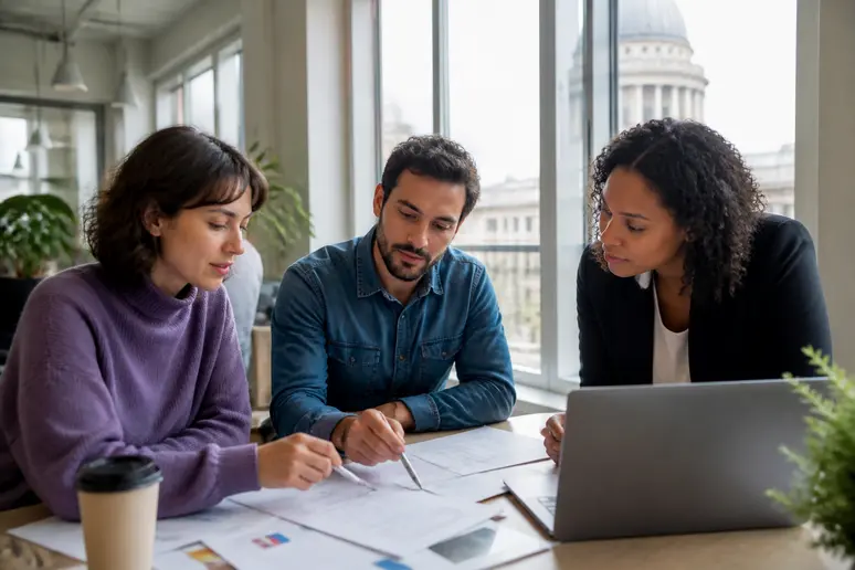 Entrepreneurs français collaborant sur une stratégie pour éviter une demande arce refusée recours.