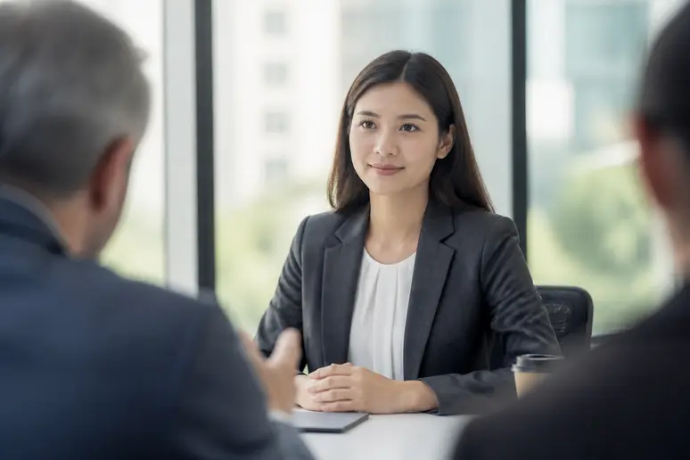 Candidat attentif évitant les erreurs lors des questions en entretien professionnel