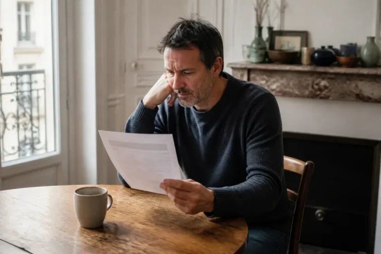 Analyse du livret cerise LCL par un client à son domicile.