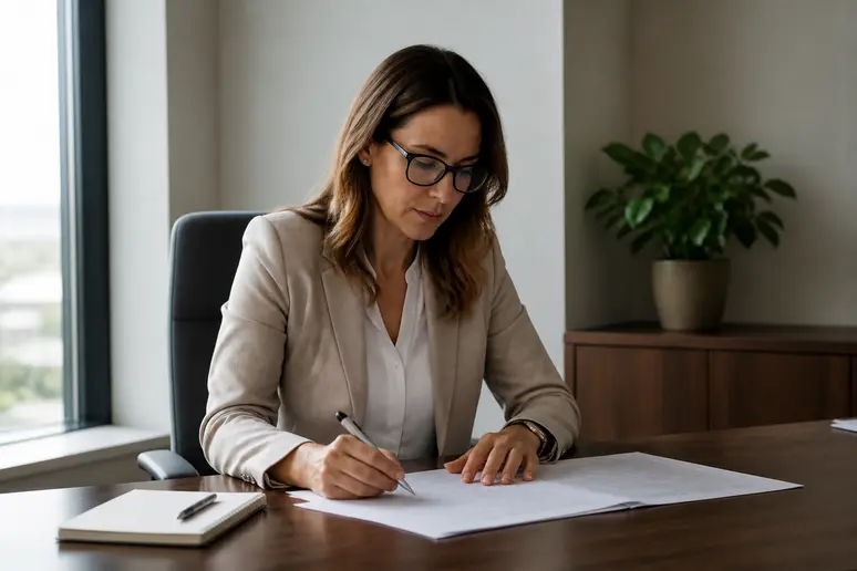 Employé consultant ses plannings et ses congés sur le portail HR4YOU au bureau