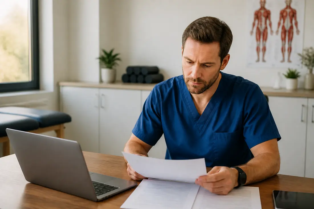 Combien gagne un kinésithérapeute en analysant ses documents comptables dans son cabinet professionnel